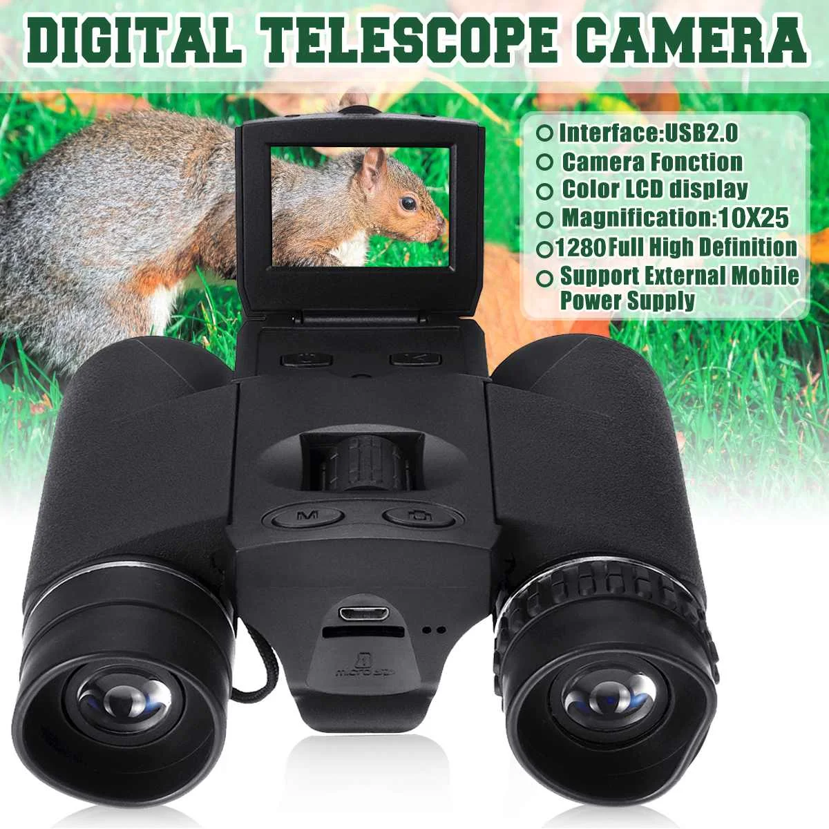 Full HD " lcd BD318 зум цифровой бинокль телескоп видео камера Открытый телескоп охотничья камера телескоп 12X32 горячая распродажа