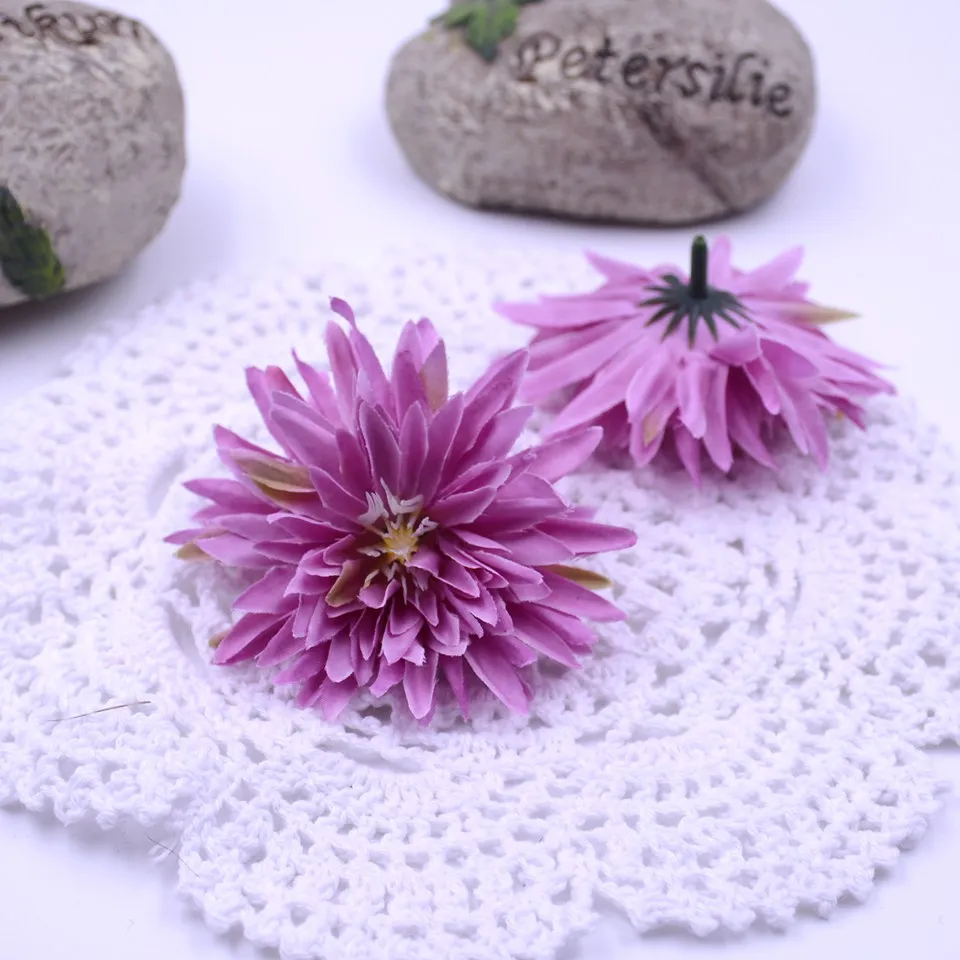 light purple 50 шт. шелковая Гербера искусственный цветок для свадьбы украшения дома ромашки свадебная композиция одежда шляпы аксессуары цветок - Цвет: light purple