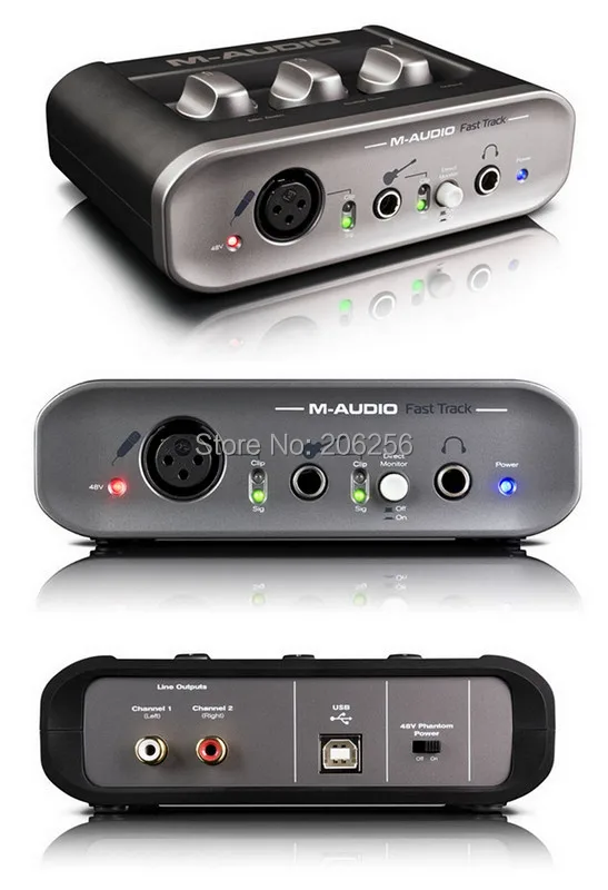Оригинальный M audio fasttrack mk2 Быстрый трек mkii звуковая карта интерфейс USB внешняя