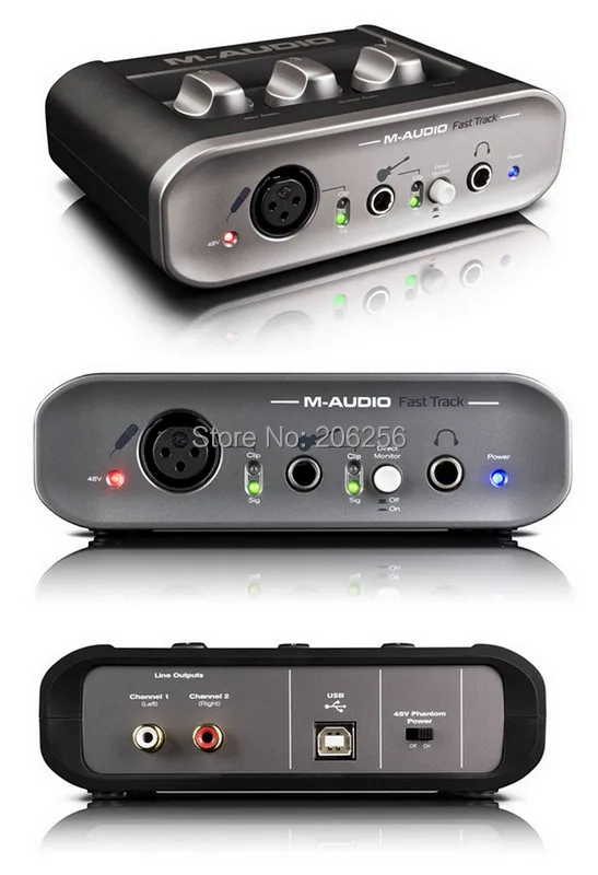 Original M-audio Fast Track Sound Card Interface USB External Sound Card  Avid Recording Studio