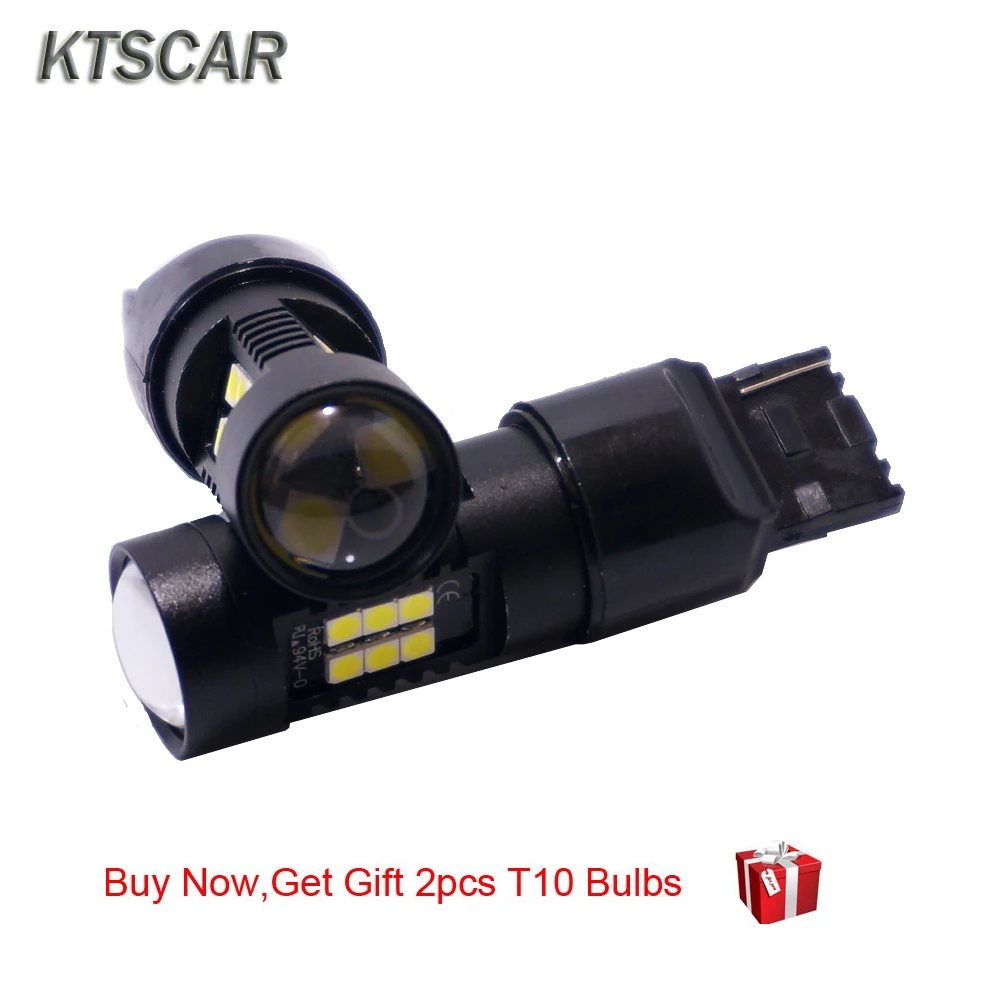 2PCS/Lot 1200Lm T20 WY21W LED Turn Signal Light White 3030 Chips 21