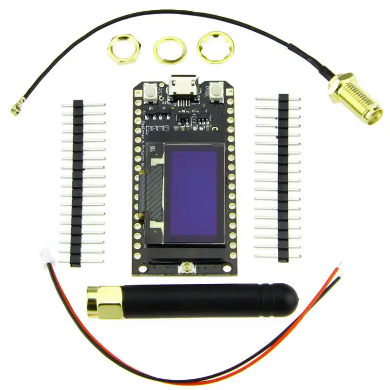 Bluetooth Wifi ESP-32 макетная плата модуль Lora32 Lora 868Mhz ESP32 Lora Oled 0,96 дюймовый синий дисплей с антенной