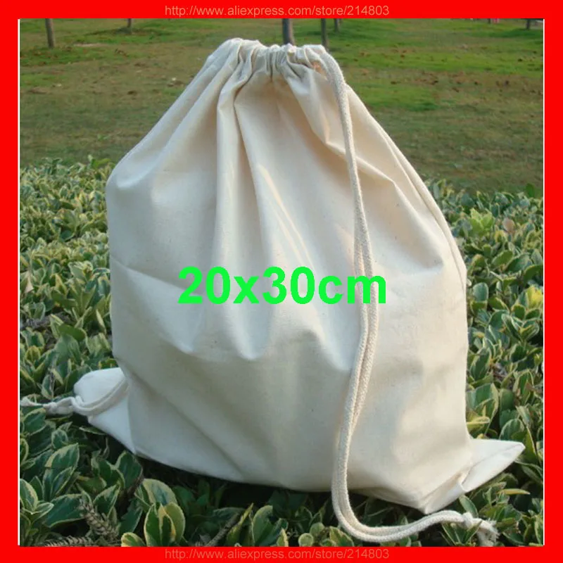 

(100pcs/lot) size 20x30cm(8x12") wholesale organic cotton string bag