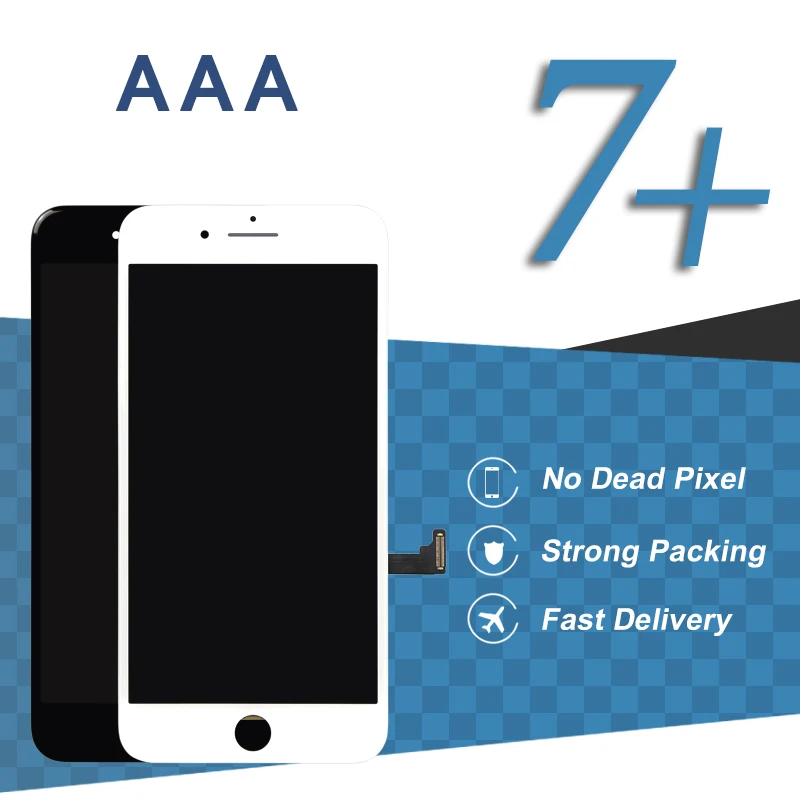 

5pcs AAA+++ Panel For iPhone 7 Plus LCD Touch Screen With 3D Force Fully Assembly Phone Replacement For iPhone 7P LCD Display
