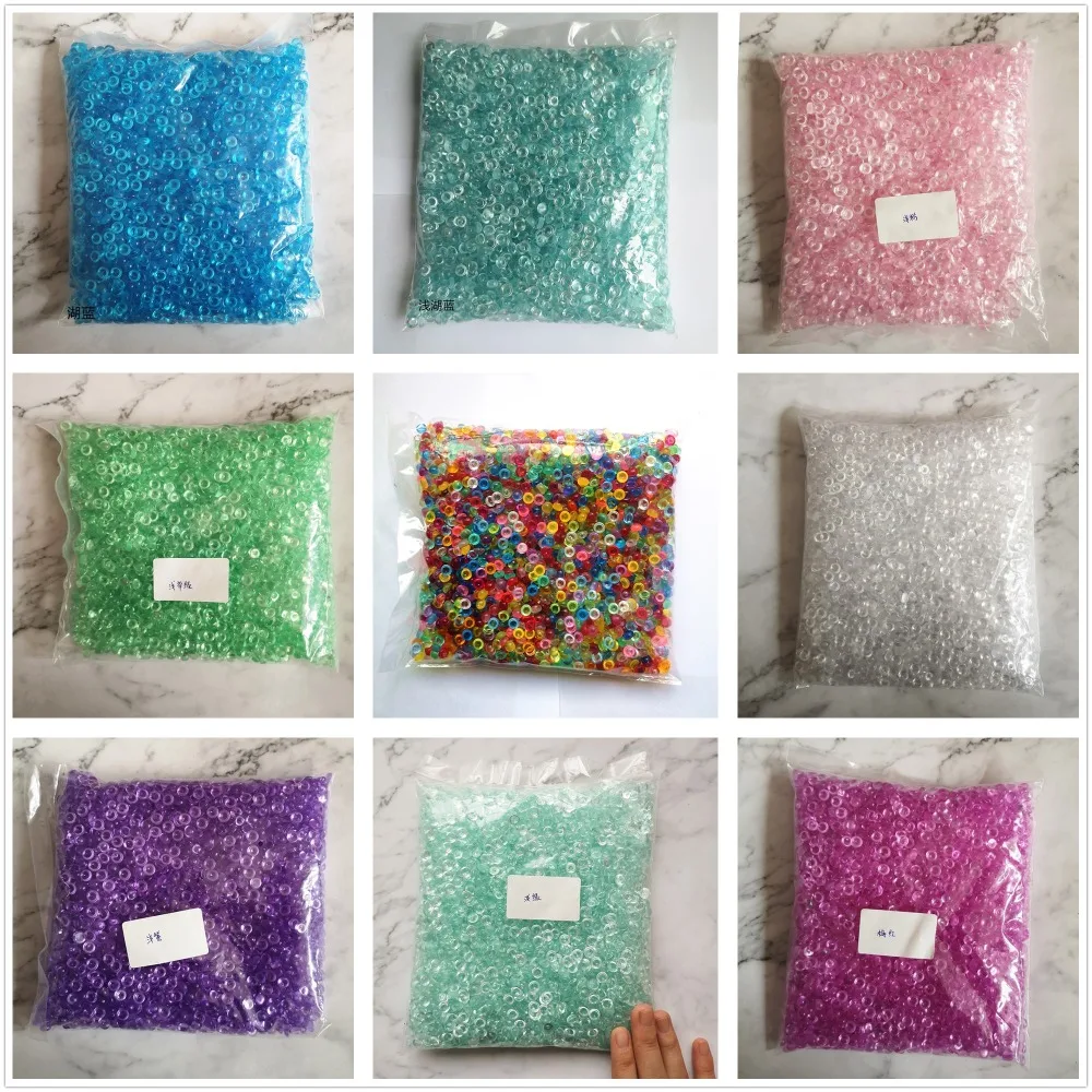 500 г красочный плоский шарик прозрачные клейкие аксессуары Игрушка DIY ручной работы слизь хрустальные частицы грязи наполнение украшения игрушки