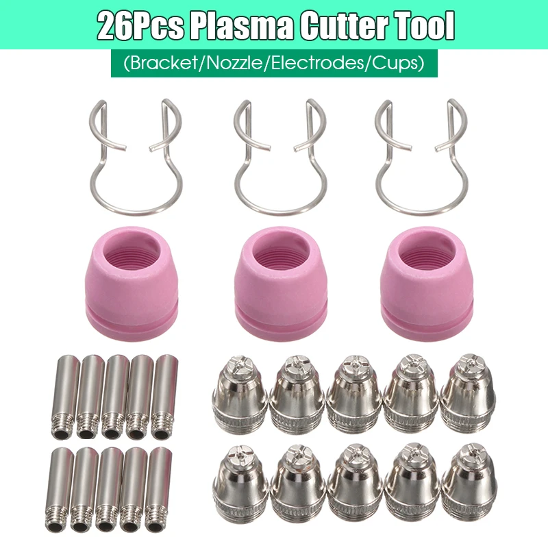 

Hot Sale 26Pcs/Set Plasma Torch Cutting Machine Accessories Tips For LTP5000D LTPDC2000 Welding Torch