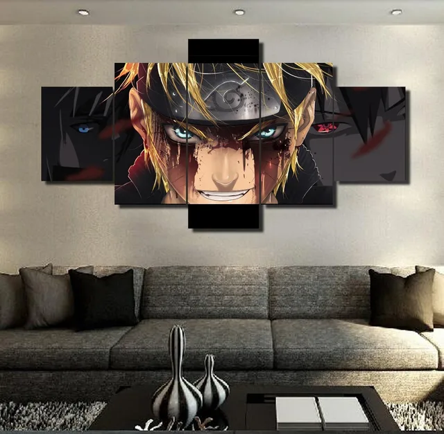 5 Pieces Naruto Wall Art Paintings