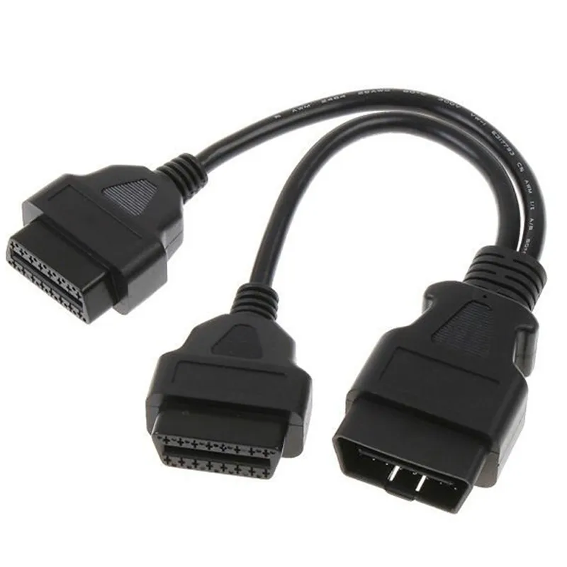 

16 pin obd2 splitter obd 2 adapter cable diagnostic connector obd ii extension cable