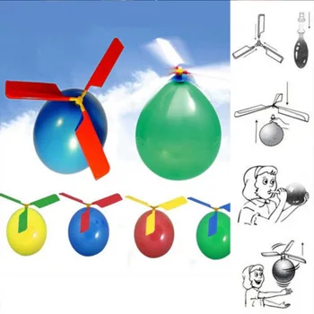 New Hot 1pc Funny Balloon Helicopter Flying Outdoor Playing Educational Kids Toys