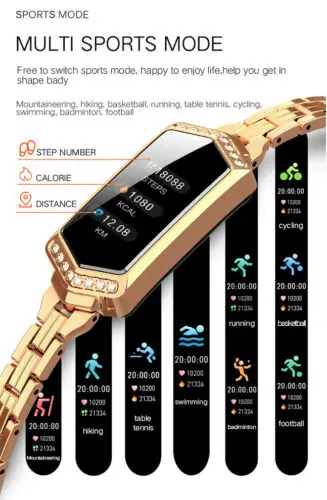 Smart Bracelet/Wristband Watch/Heart Rate Monitor/Blood Pressure/Fitness Tracker Ladies Hot Colorful Smart Watches