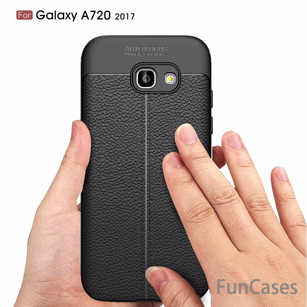 Для samsung A7 2017 чехол роскошный кожаный TPU силиконовый для телефона Galaxy A720 A720F задняя