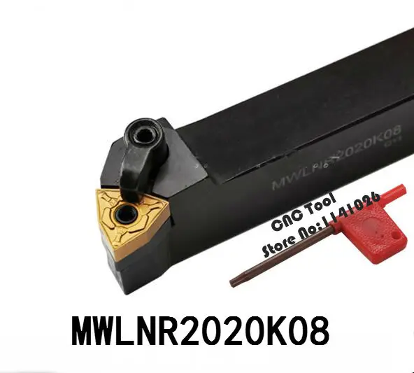 

MWLNR2020K08/ MWLNL2020K08 External Turning Tool Holder,Clamping CNC tool holder,Lathe cutting tools for WNMG080404 Inserts
