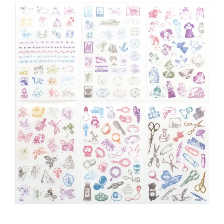 6 листов/партия) корейский BoBo Bear Love милый маленький ангел пара дневник наклейки для скрапбукинга DIY наклейки Kawaii набор