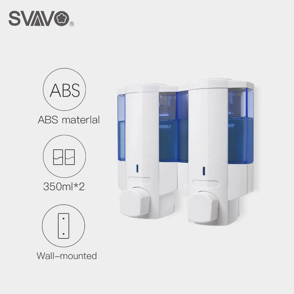 350ml*2 Double Hand Soap Dispenser Wall Hanging ABS Liquid Soap