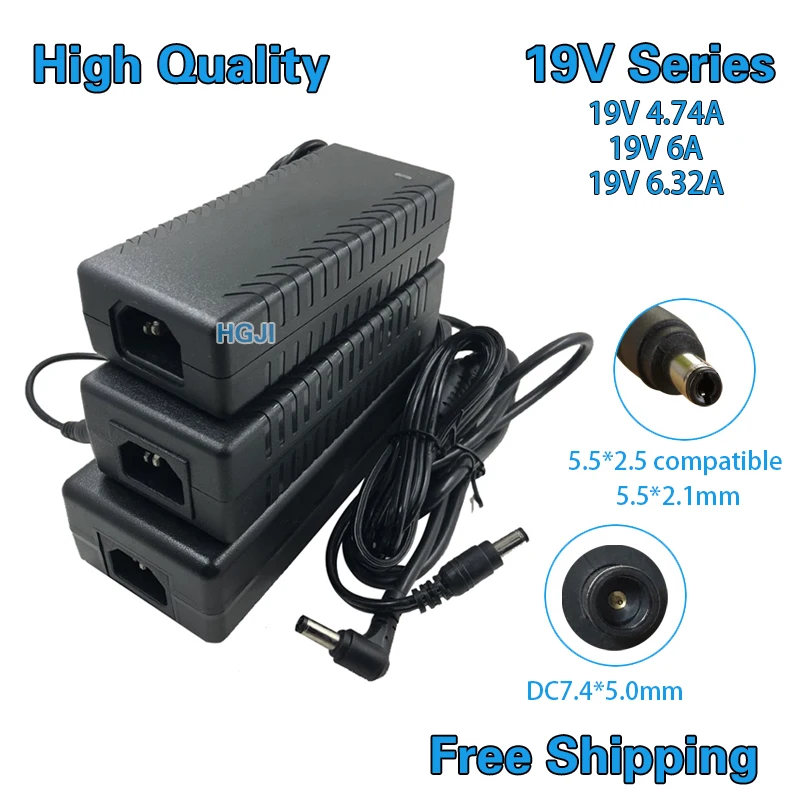 

Free Shipping AC Laptop Power Adapter Charger 19V 4.74A 6A 6.32A Universal Adapter Charger Notebook adapter DC5.5*2.5/7.4*5.0mm