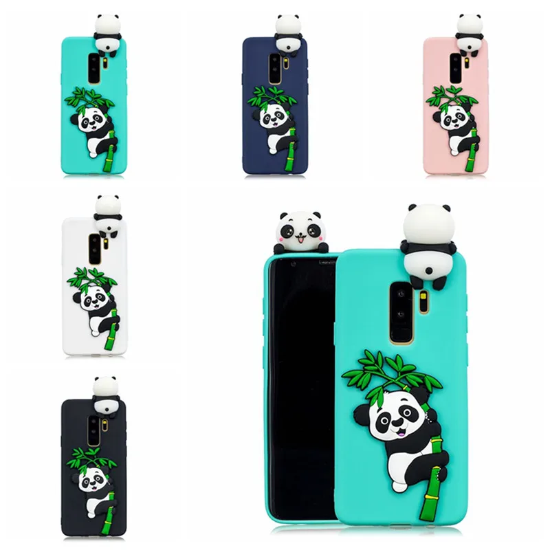 3D панда чехол конфетного цвета для samsung S10 LITE A10 A20E A30 A40 A50 A70 A750 A920 J4plus J6plus S10plus Note9 M10