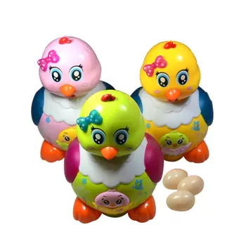 

Funny Laying Eggs Chicken Hen Toys Electric Musical LED Light Educational Baby Kids Birthday Gifts