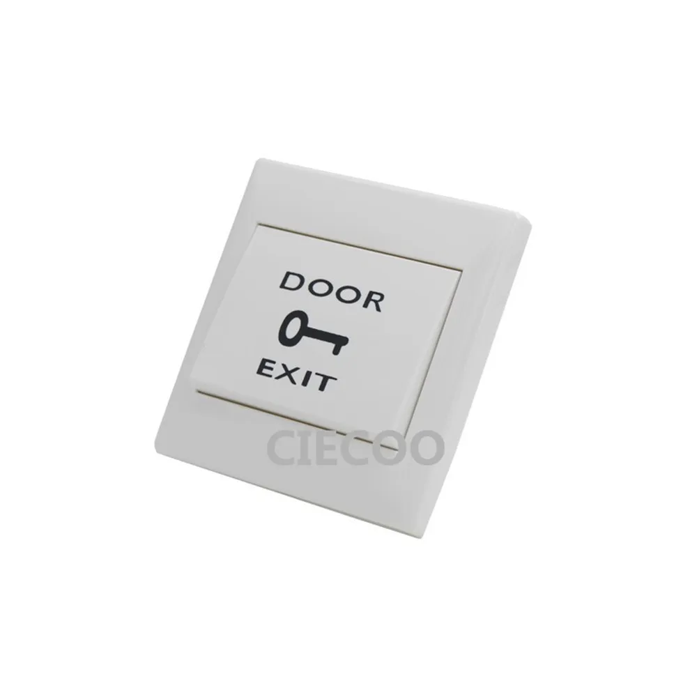 CIECOO White Plastic Push door Release exit Button Switch for Access