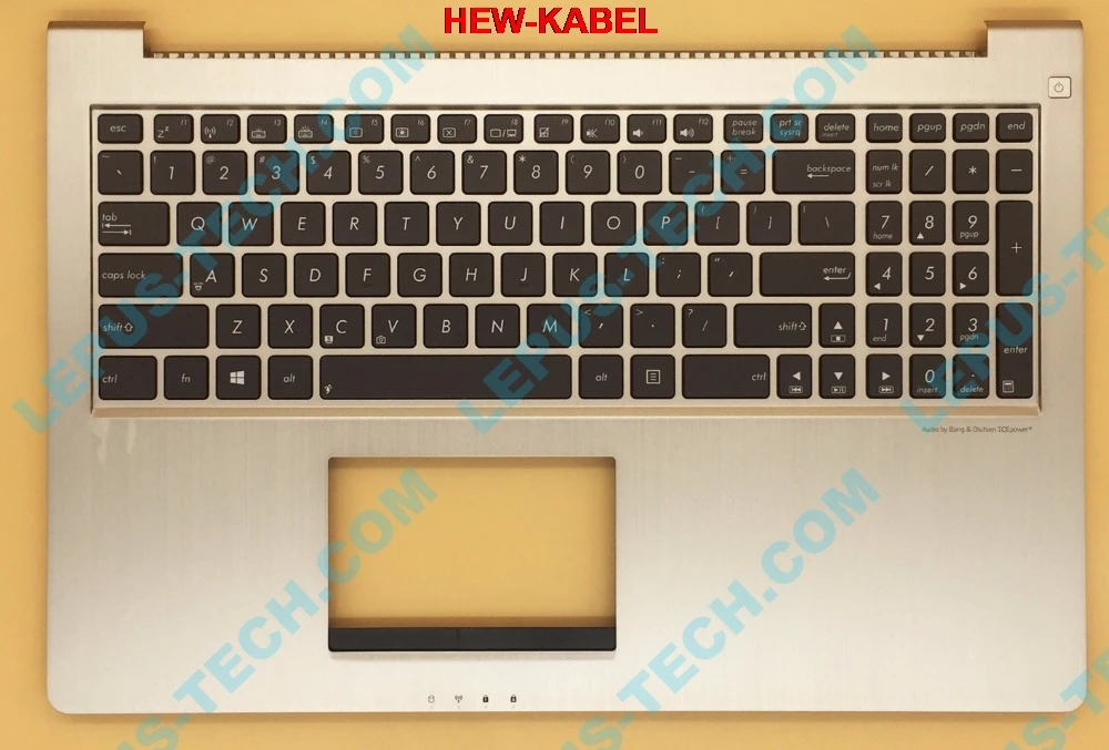 

UI US UK English Keyboard With Backlight For ASUS UX51 UX51VZ Top Cover Upper Case Palmrest 90R-NWO1K1R80Y Silver