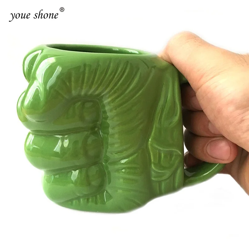 Youe shone Creative Green Hulk Fist Cup 3d Ceramic Design Cartoon Hulk Mug Ceramic Coffee Mug Creative Cups and Mugs Gift Youe shone Creative Green Hulk Fist Cup 3d Ceramic Design Cartoon Hulk Mug Ceramic Coffee Mug Creative Cups and Mugs Gift