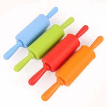1Pcs Silicone Rolling Pins Non-Stick Bakeware Fondant Rolling Pin With Plastic Handle Pastry Tools