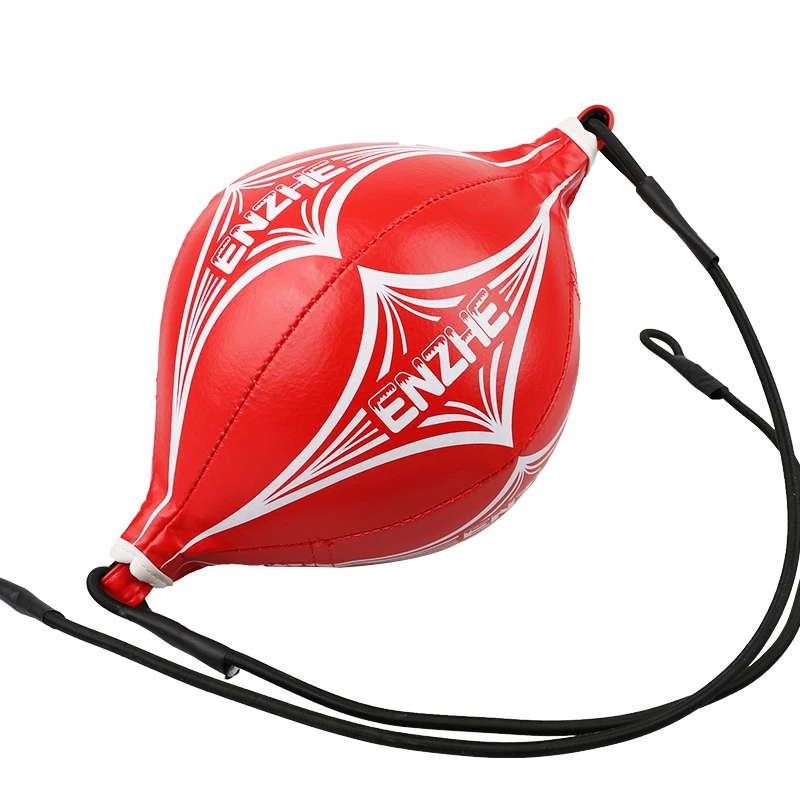 Горячая хорошего качества PU красный мяч на резинке для боксирования пробивая мешок Упражнение тело строительство скорости шары с сердечником клапана боксерские груши