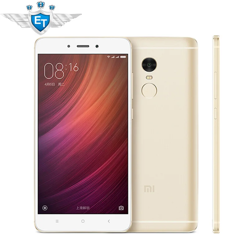 Original Xiaomi Mi Redmi Note 4 Cell phones 5.5 Inch 1080P MTK Helio X20 Deca Core 2GB 16GB 13MP Camera Fingerprint Metal Body