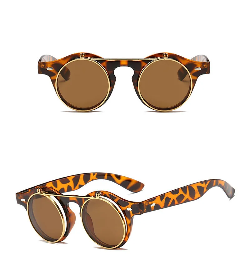 LONSY, винтажные круглые пластиковые солнцезащитные очки, женские, в стиле панк, солнцезащитные очки, женские, модные, двойные линзы, Gafas De Sol Lunette de velo LS0002K