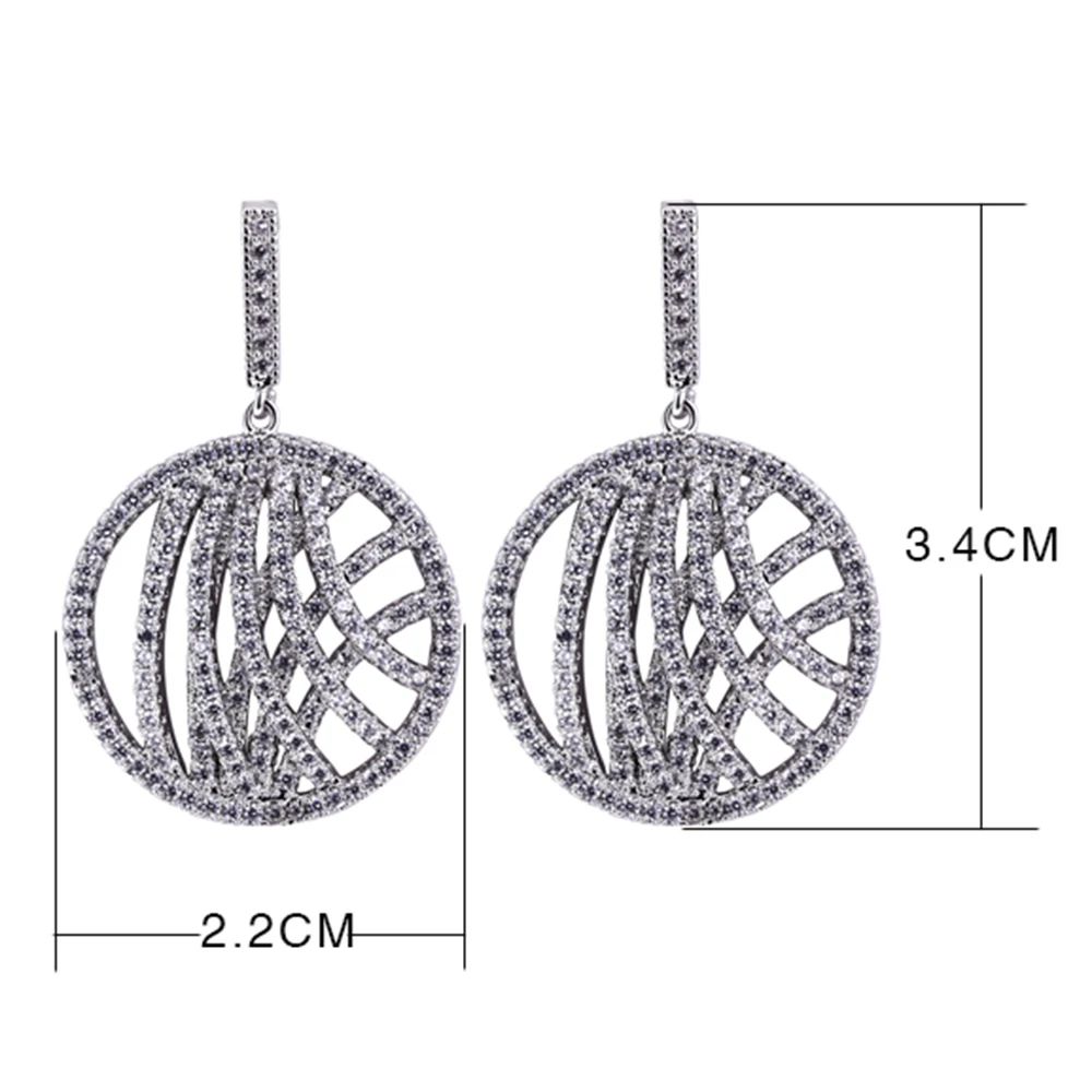 Dangling fashion drop earrings for women online shopping Sporty brincos with top grade crystal fashion jewelry for statement