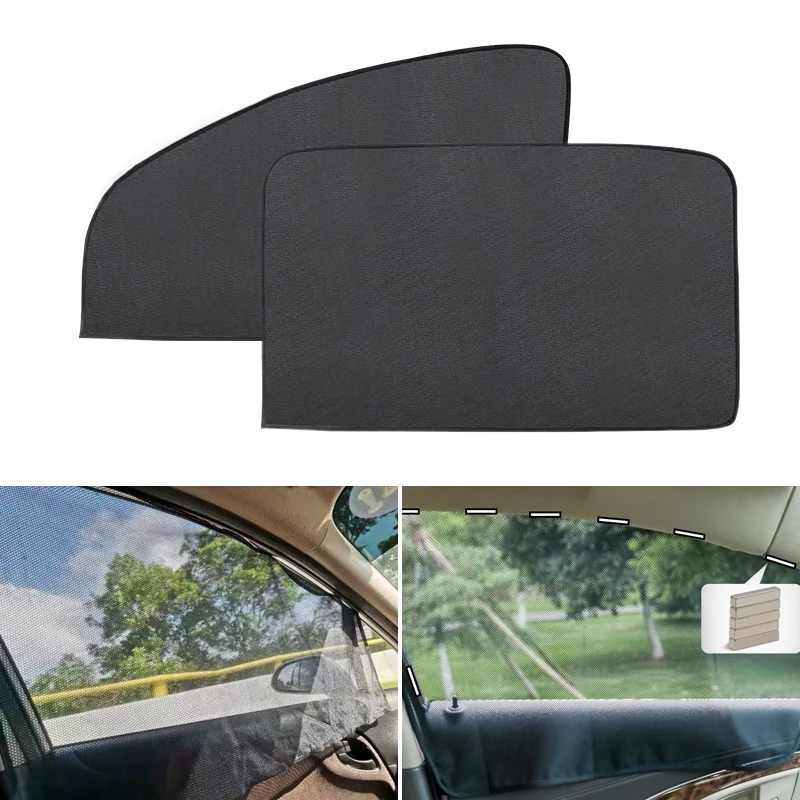 

Car Interior Sun Shade UV Protection Magnetic Side Window Curtain Sunshade Side Mesh Sunvisor Summer Protective Window Film