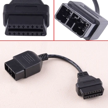 

DWCX Car Plastic 9 Pin OBD1 to 16 OBD2 Diagnostic Connector Cable Adapter Fit for Subaru