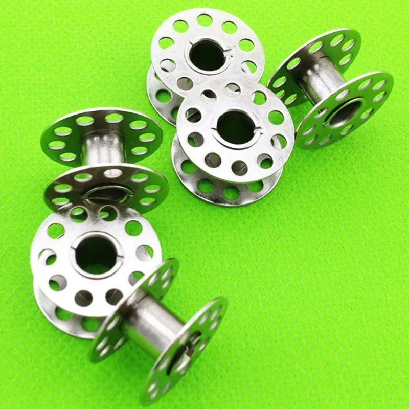 

High Quality 10PCS Metal Bobbins Spool Sewing Craft Tool Stainless Steel Sewing Machine Bobbins Spool