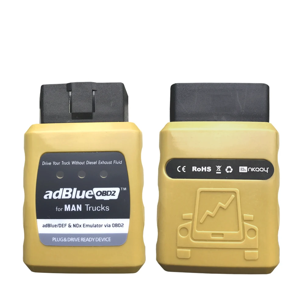 2 шт./лот AdblueOBD2 сканер грузовика Adblue Эмулятор дизельный тяжелый для тяжелых условий эксплуатации устройство для сканеров грузовиков OBD2 Plug