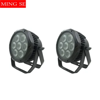 

RGBWA UV 6in1 7x18w Aluminum Par Can LED DMX Beam Effects Par 64 Mini DJ Par Light With Powercon In and Out Stage Lighiting