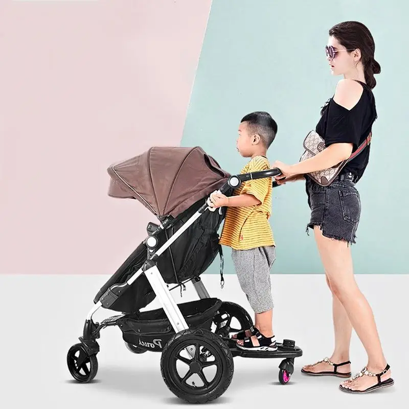 Детская коляска, вспомогательная педаль, второй ребенок, артефакт, трейлер для близнецов, детская тележка, два ребенка, стоящая пластина, сидение, коляска, аксессуары