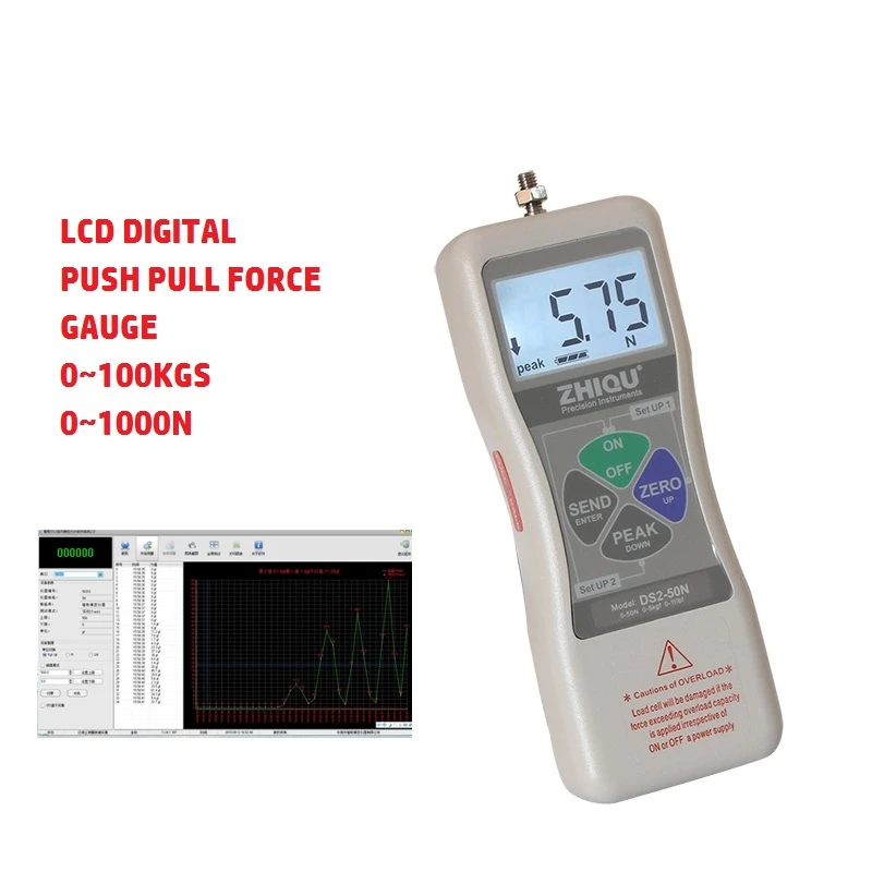 High Precision Digital LCD Display DS2500N Push Force Gauge Push 500N