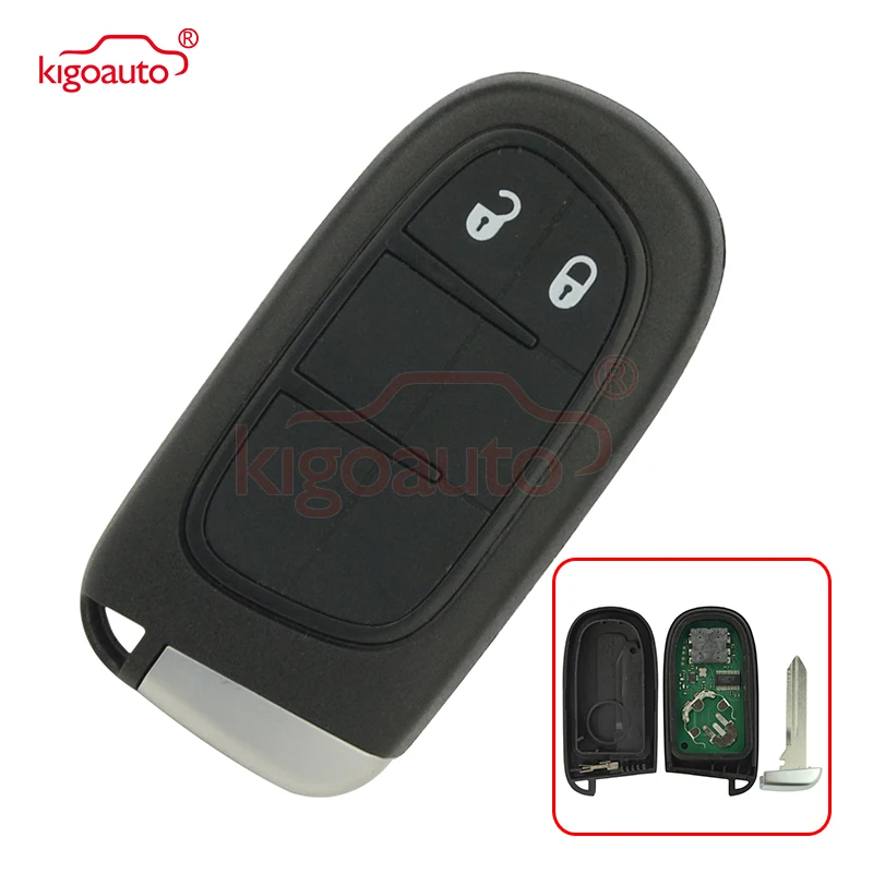 Kigoauto GQ4-54T Smart Car Key For Dodge Chrysler Jeep Cherokee 2014 2015 2016 2017 Keyless Entry 2 Button 433mhz Car Remote Key