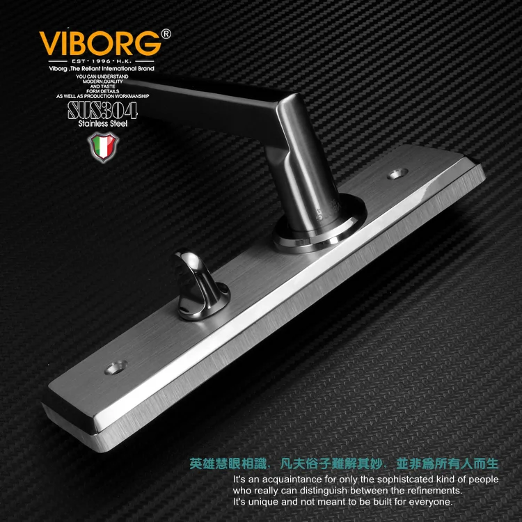 VIBORG Deluxe 304 из нержавеющей стали с ключом безопасности уединение спальни гостиной вход врезной замок для двери рычаг замок набор