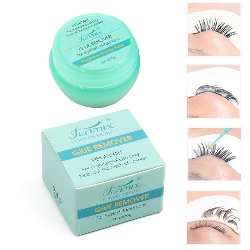 

2019 Funmix NEW zero stimulation Fase Eyelash Glue Remover Cream 5g quick removal Fragrancy Smell Glue Remover TSLM1