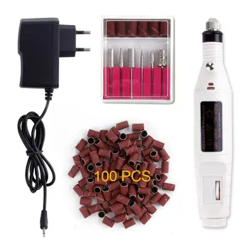 

Electric Nail Drill Bit Apparatus Pen Sanding Bands Nail Files For Manicure Pedicure Mill Machine Remover Tools Nail Grinder Set