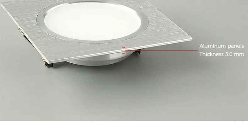 2.5inch Downlight LED 6w 9w 12w 220v Nature White Square Recessed LED Lamp Spot Light for Living Room Foyer Bedroom Kitchen