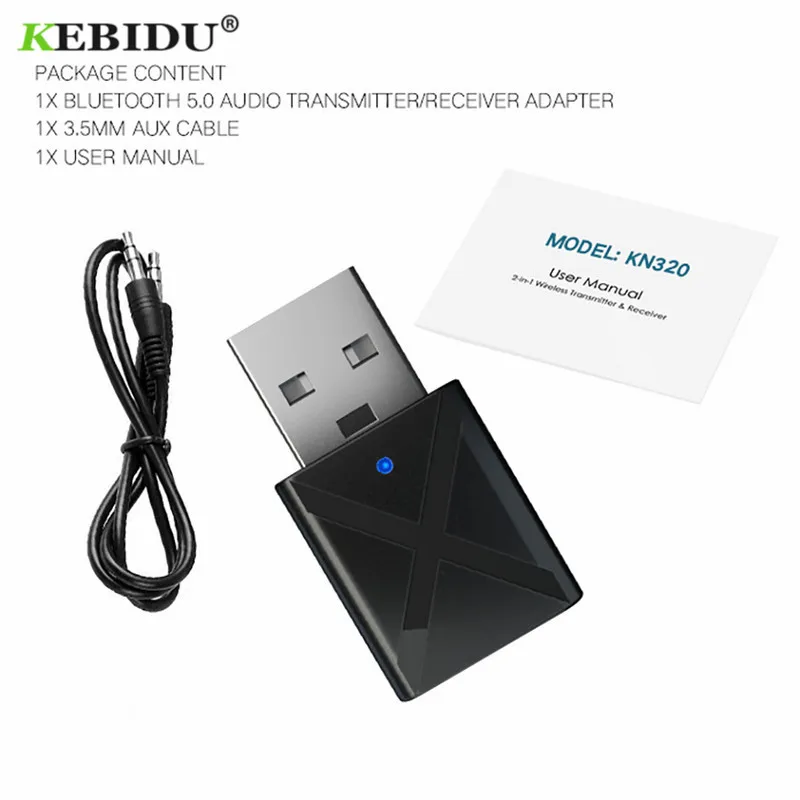 KEBIDU USB Bluetooth приемник передатчики 5 0 беспроводной аудио музыкальный стерео