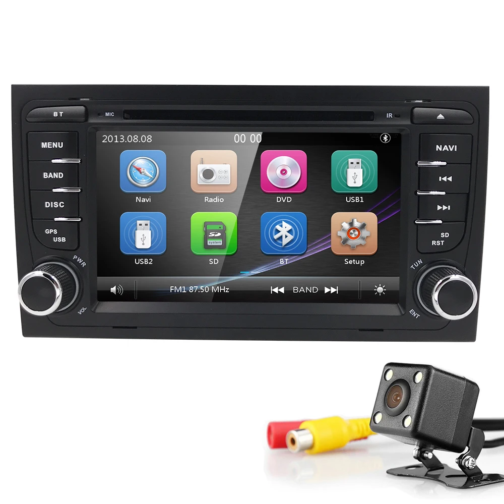 

7Inch Digital Touch screen Car DVD GPS for Audi A4 B6 2000-2006 year RS4 Seat Exeo navigation Bluetooth USB Free camera Map card