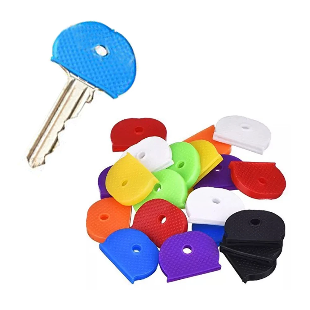 

Car Styling Motorcycle Bicycle 32pcs Mixed Color Identification Silicone Key Rings Hollow Caps Covers Keychain Identifier Tags