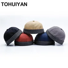 TOHUIYAN, хлопковая кепка без полей для мужчин и женщин, уличная танцевальная Кепка с черепом, s Gorras, матросские кепки, хип-хоп кепка, регулируемая бейсболка, Кепка