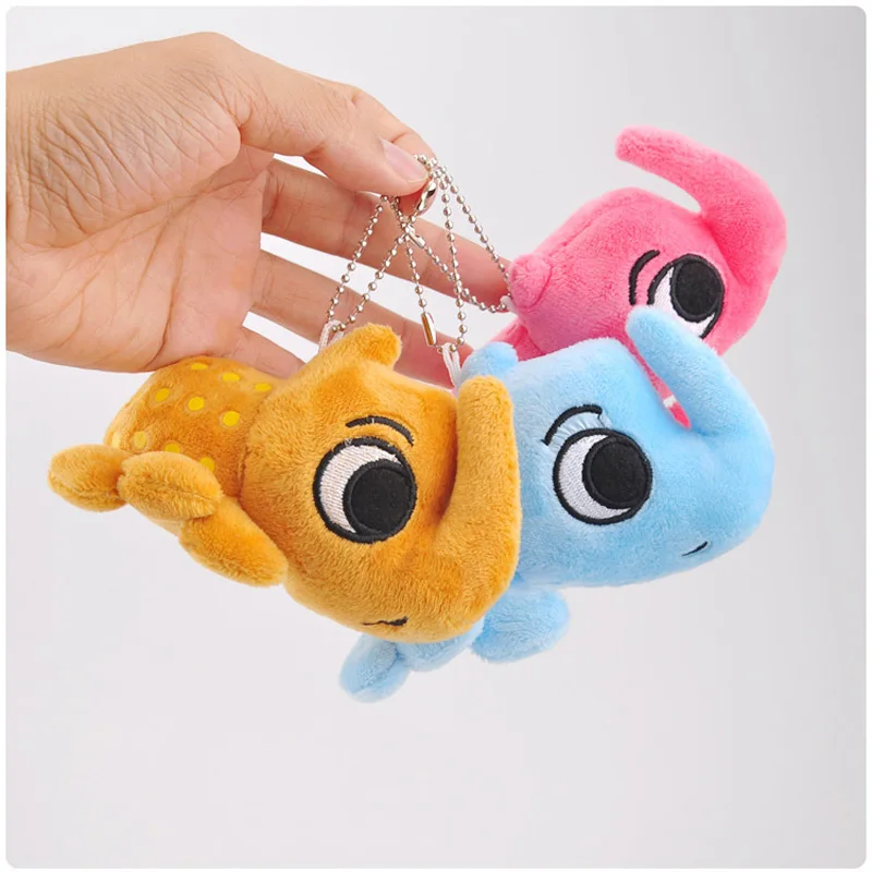 

Cute Simulation Rhinoceros Doll Plush Doll Mini Unicorn Little Rhinoceros Worm Pendant Keychain Activity Small Gift Bag Pendant