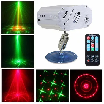 

LED Laser Projector Stage DJ Disco Light Voice Control Music Rhythm Flash Light Club Dancing Party LightS Stage Effect Lighting