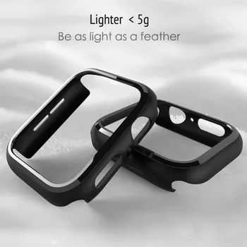 

Black PC Frame slim Protective For Apple Watch Series 5/4/3/2/1 38 42 40 44 mm Luxury thin Cover Shell Perfect Match Bumper