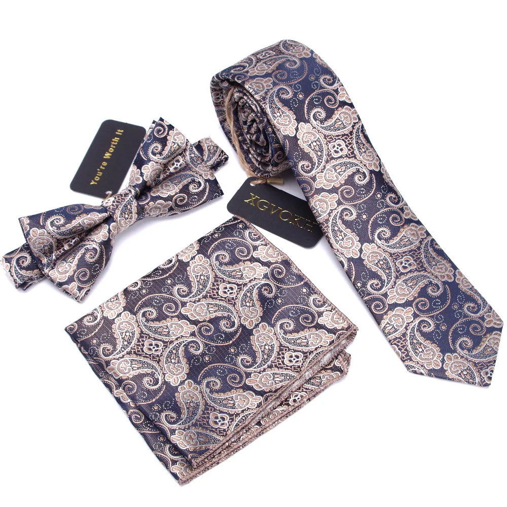 Комплект из 3 предметов, мужской галстук, галстук-бабочка, тонкий ...