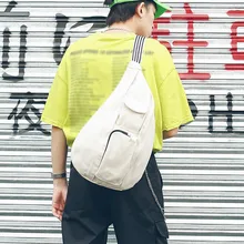 Унисекс нагрудная Сумка Женская поясная модная нейтральная Одноцветный холщовый сумка на ремне нагрудная сумка через плечо